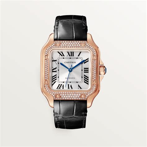 cartier santos watch medium|cartier santos diamond bezel.